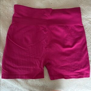 H&M Fuchsia Ribbed Bike Shorts